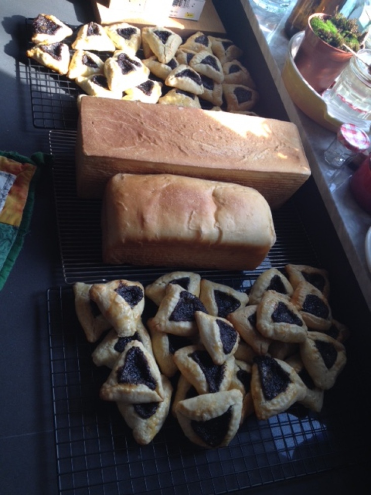 Bread and hamantaschen: one way to spend a long morning